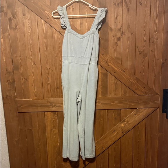 Baltic Born Sky Blue Ruffled Jumpsuit - Picture 4 of 4